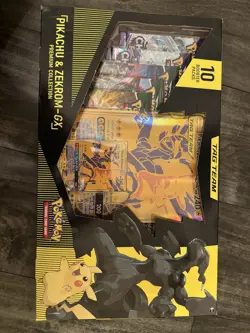 Nintendo Pokemon TCG Pikachu and Zekrom-GX Tag Team Premium Collection - Image 1