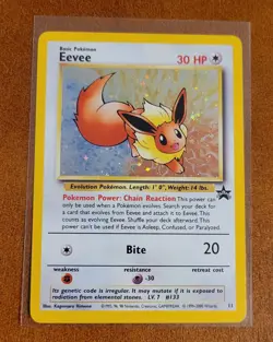 Eevee Black Star Promo 11 LP Holo Rare Pokemon TCG 1999 Vintage WoTC - Image 1