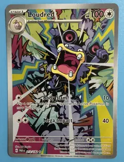 Loudred 212/182 Paradox Rift Illustration Full Art Holo Rare Pokemon TCG MINT - Image 1