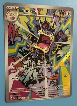 Loudred 212/182 Paradox Rift Illustration Full Art Holo Rare Pokemon TCG MINT - Image 2