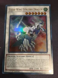 Clear Wing Synchron Dragon - LEDD-ENC29 - Ultra Rare - 1st Edition VLP - Image 1