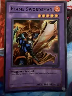 Yugioh! LP Flame Swordsman - LOB-003 - Super Rare - Unlimited Edition LP - Image 1