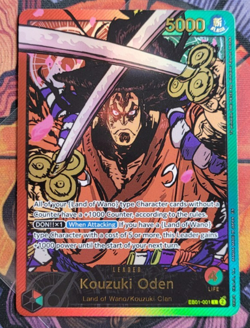 Kouzuki Oden EB01-001 SPR Leader EB02 25th Collection One Piece Card English - Image 1