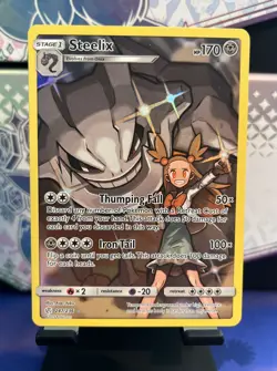 Steelix 247/236 Secret Rare Pokemon Card - Sun & Moon Cosmic Eclipse set - Image 1