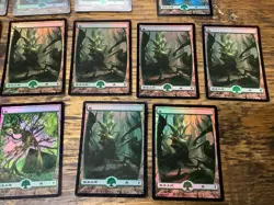 Lot Of 13 MTG Foreign Vintage Forest Mana Land Cards Zendikar Foil Japanese 2009 - Image 3