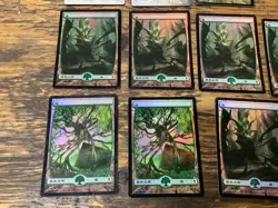 Lot Of 13 MTG Foreign Vintage Forest Mana Land Cards Zendikar Foil Japanese 2009 - Image 4