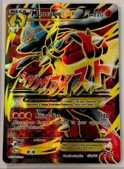 Pokemon TCG M Lucario EX Holo Full Art Ultra Rare Card 55a/111 LP/MP - Image 1