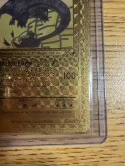 Shining Charizard 107/105 Gold Card Pokemon Card 1st Edition Fan Art Gold Foil - Image 4