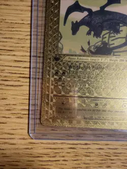 Shining Charizard 107/105 Gold Card Pokemon Card 1st Edition Fan Art Gold Foil - Image 5