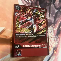 3x Digimon Card Game BetelGammamon 2023 Regionals Participant BT8-013 - Image 1