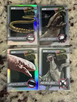 Outter World Oddities - 25 Topps Chrome Star Wars Galaxy - Refractor 4 Card Lot - Image 1