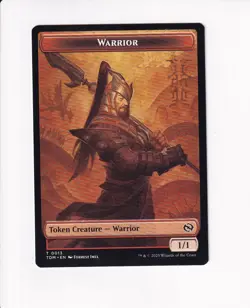 MAGIC THE GATHERING MTG TARKIR DRAGONSTORM DOUBLE TOKEN WARRIOR / DRAGON (#1) - Image 1