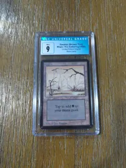 Swamp (Brown Tint) Magic The Gathering 1993 Limited Edition Alpha Graded Mint 9 - Image 1