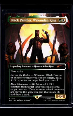 MTG Magic The Gathering SLD Secret Lair Marvel #1747 Black Panther Wakanda King - Image 1