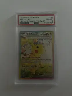 PSA 8 NM MINT Pikachu EX Surging Sparks SIR Holo 2024 Pokemon 238/ 191 - Image 1