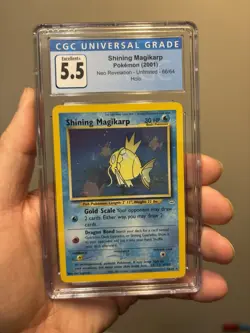 2001 Pokemon Neo Revelation Shining Magikarp CGC 5.5 Excellent + - Image 1