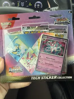 Pokemon TCG Prismatic Evolutions Tech Sticker Collection - Sealed Pack - Image 1