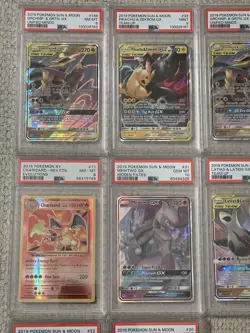 Pokemon PSA Graded Lot Of 10 Mixed Grades - Image 1