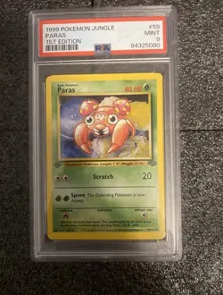 Pokemon 1999 Jungle 1st Edition Paras PSA 9 - Image 1
