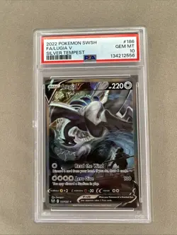 Pokemon 2022 Lugia V 186/195 Alt Art Silver Tempest GEM MINT PSA 10 - Image 1