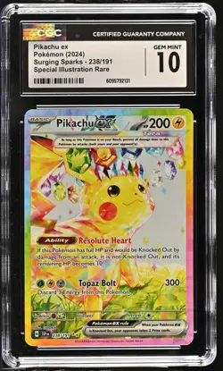 Pikachu EX 238/191 Special Illustration Rare Pokemon CGC 10 Gem Mint *131 - Image 1