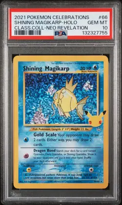 Shining Magikarp Holo 66 Celebrations Classic Collection Pokemon PSA 10 *755 - Image 1