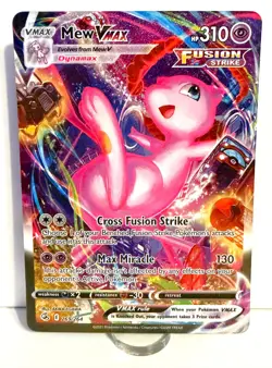 Mew VMAX (Alternate Art Secret) 269/264 Pokemon TCG SWSH Fusion Strike Holo NM/M - Image 1