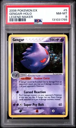 2006 POKEMON EX LEGEND MAKER #5 GENGAR-HOLO PSA 8 - Image 1