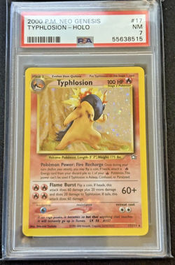 Typhlosion Pokemon Neo Genesis Unlimited Holo Rare PSA 7 - Image 1