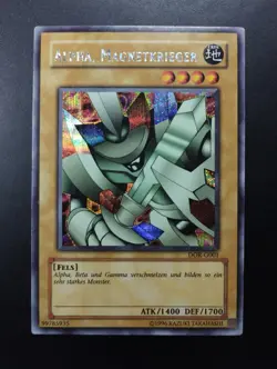 YUGIOH 2003 | ALPHA THE MAGNET WARRIOR | DOR-G001 | GERMAN PRISMATIC | EX - NM - Image 1
