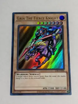 Yugioh Gaia the Fierce Knight LOB-EN006 25th Anniversary NM Ultra Rare - Image 1