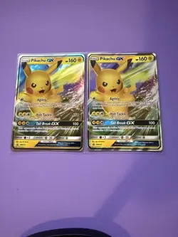 2 Pikachu Promo Sm232 Black Star Promo Pokemon TCG Holo Card gc - Image 1