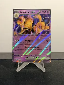 Pokemon 151 ERROR CARD No Star Pattern - Alakazam ex 050 Black Star Promo - Image 1