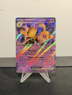 Pokemon 151 ERROR CARD No Star Pattern - Alakazam ex 050 Black Star Promo - Image 3