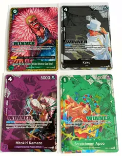 4 x One Piece, Store Tournament Winner's Prize Cards........ - Image 1