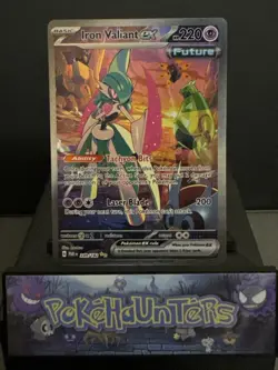 Pokemon Card Iron Valiant ex Paradox Rift 249/182 Special Illustration Rare NM - Image 1