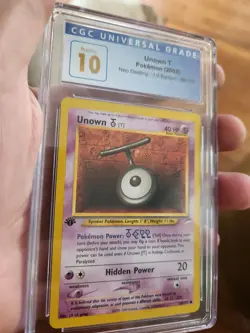 (POP 6) CGC 10 PRISTINE Unown T Neo Destiny 1st Edition Pokemon Card 2002 88/105 - Image 1