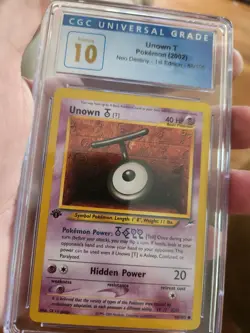 (POP 6) CGC 10 PRISTINE Unown T Neo Destiny 1st Edition Pokemon Card 2002 88/105 - Image 2