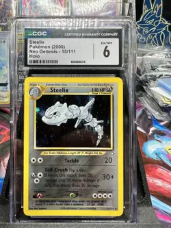 Pokemon TCG Steelix Neo Genesis Holo Rare Card 15/111 - Image 1