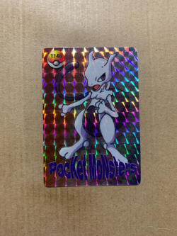 Mewtwo - Vending Machine Prism Card - Holo Pokemon Sticker - EXCELLENT - Image 1