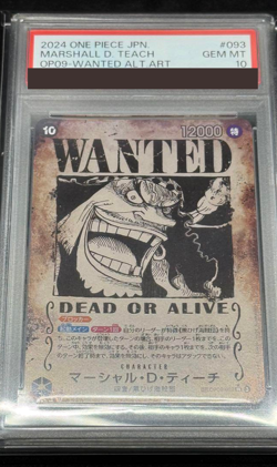 PSA 10 Marshall D. Teach SR ONE PIECE Card OP09-093 SP PAR Wanted Japanese Japan - Image 1