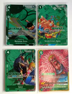 4 x One Piece, Store Tournament Winner's Prize Cards... - Image 1