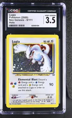 CGC 3.5 Lugia 2000 Neo Genesis 9/111 Holo Pokemon Card - Image 1