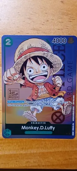 Monkey.D.Luffy 1st Anniversary Tournament P-037 One Piece Promotion Cards Foil - Image 1