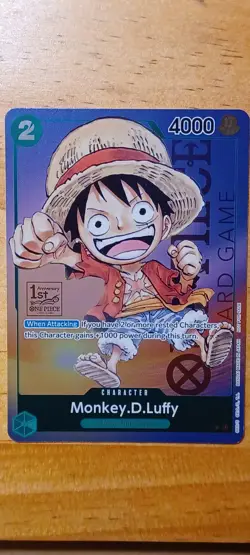 Monkey.D.Luffy 1st Anniversary Tournament P-037 One Piece Promotion Cards Foil - Image 3