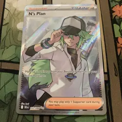 N's Plan 163/086 Holo Ultra Rare SV: Black Bolt Pokemon TCG Trainer Card NM - Image 1