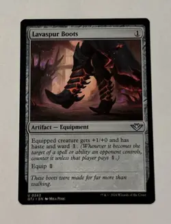 MTG Lavaspur Boots - Outlaws of Thunder Junction NM - Image 1