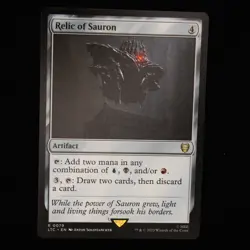 Relic of Sauron MTG Commander Lord of the Rings Rare 79 NM - Image 1