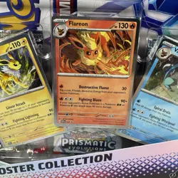Pokemon Prismatic Evolutions Factory Sealed 3 Booster Pack Poster Collection Box - Image 5