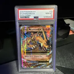 2016 POKEMON XY EVOLUTIONS #13 M CHARIZARD EX PSA 10 Fresh Grade - Image 1